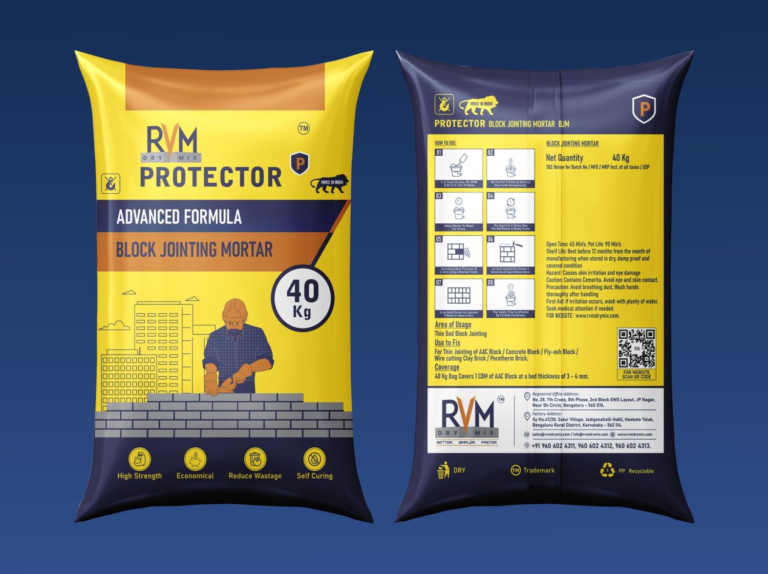 Protector Block Jointing Mortar - RVM DRY MIX